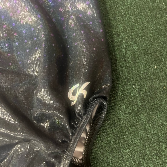 NWT purple and black BRANDED V-Neck Workout Leotard Style #3858 - Picture 5 of 13